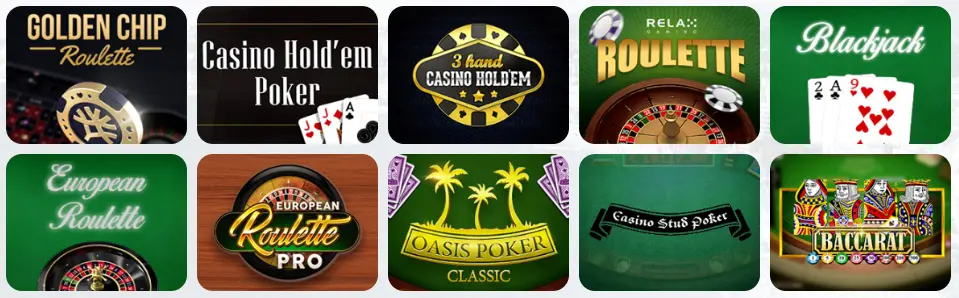 Jeux de table au ILE DE CASINO