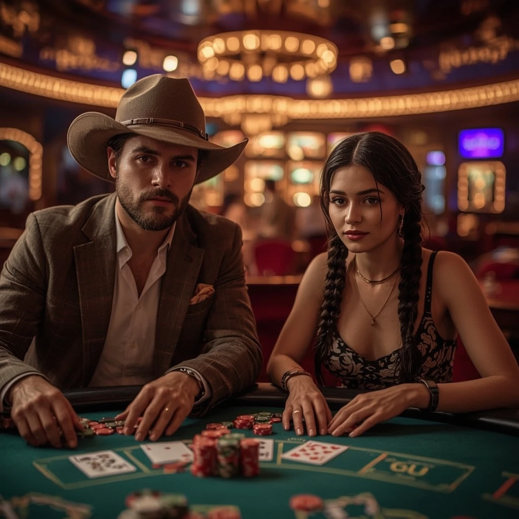 photo de deux joueurs de poker ILE DE CASINO